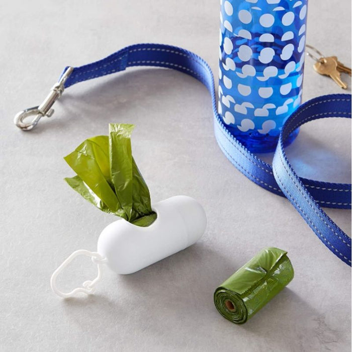 Scented Dog Poop Bags With Dispenser And Leash Clip