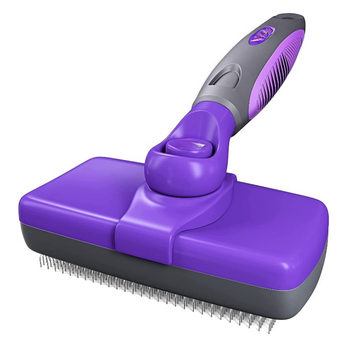 Self-Cleaning Pet Brush For Grooming And Deshedding