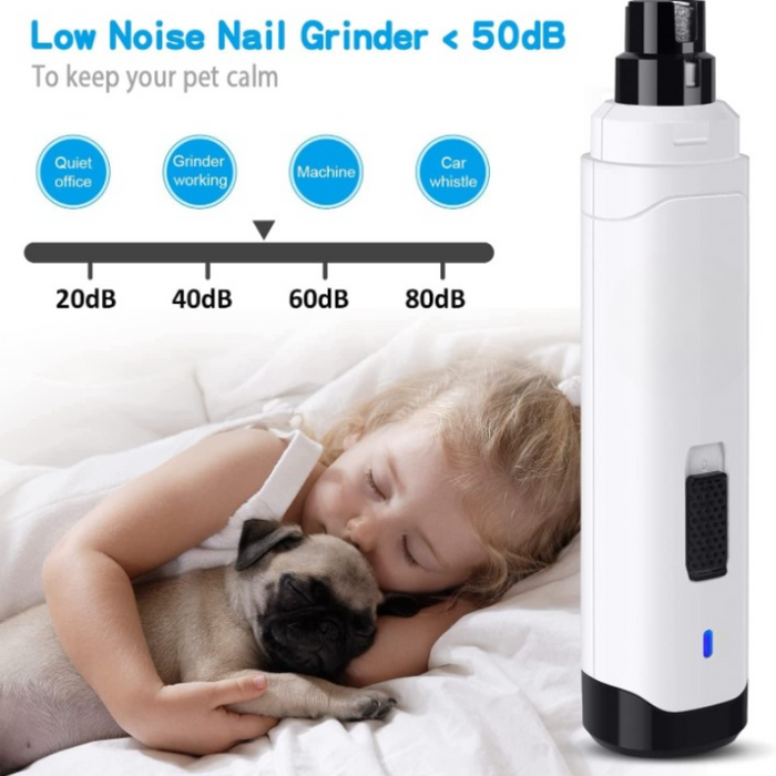 Electric Rechargeable Pet Nail Trimmer, Painless Paws Grooming