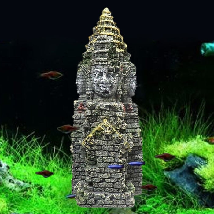 Ancient Cambodian Erawan Statue Ornament For Aquarium