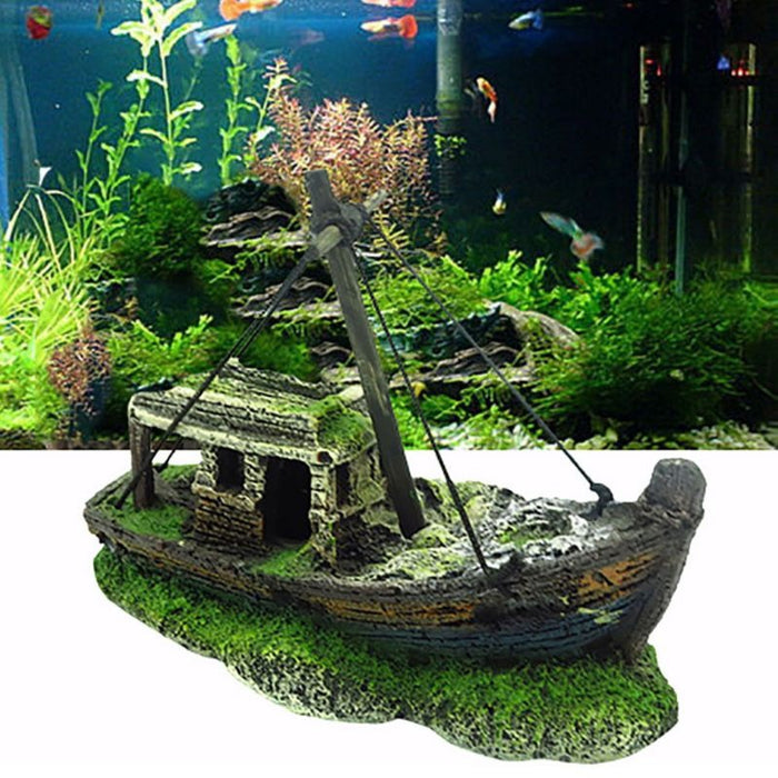 Pirate Ship Wreck Ornament For Aquarium