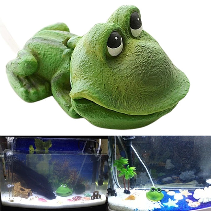 Artificial Resin Frog Ornament For Aquarium