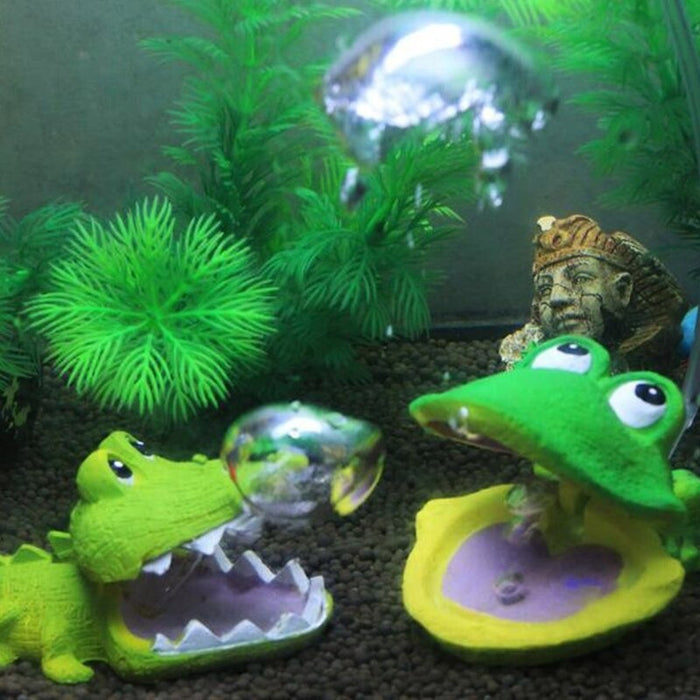 Artificial Resin Frog Ornament For Aquarium