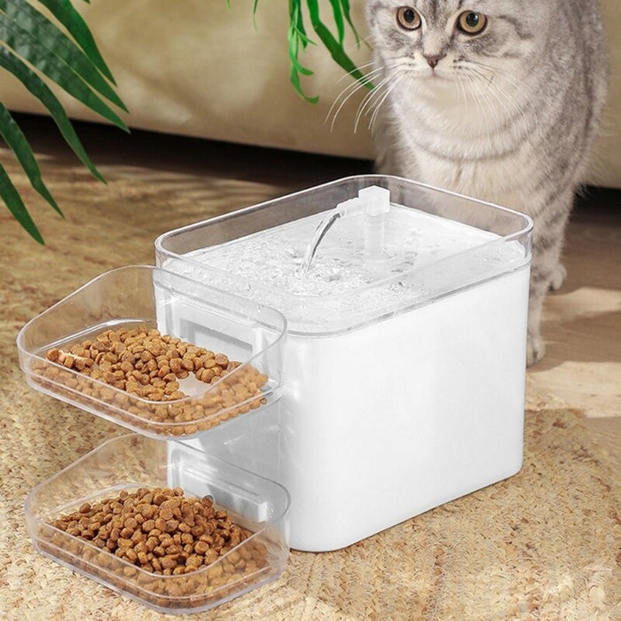 Water Fountain With Food Bowl