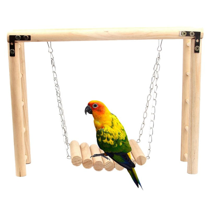 Wooden Hanging Swing For Birds