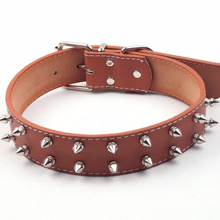 Sharp Spiked Studded Leather Dog Collars