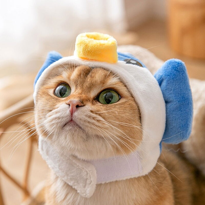 Warm Puffer Ears Cat Cap