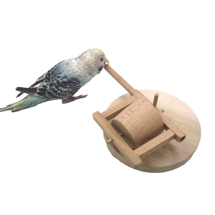 Bird Training Mini Wooden Quern Toy