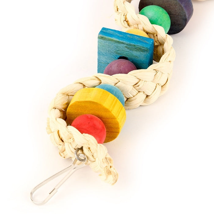 Colorful Wood Blocks Bird Toy