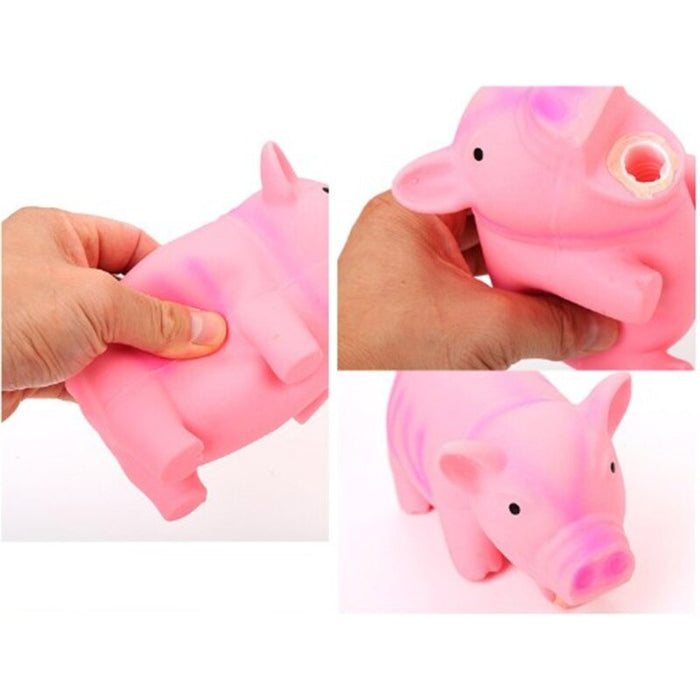 Dog Toy Squeak Pink Pig Safe