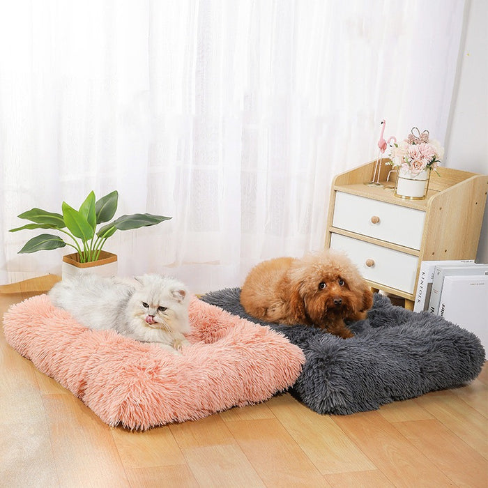 Thicken Long Plush Pet Bed