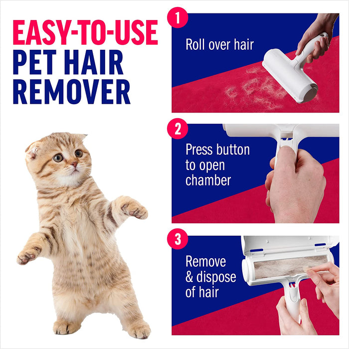 Pet Hair Remover | Portable, Multi-Surface Lint Roller & Animal Fur Removal Tool