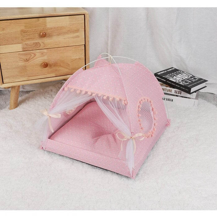 Foldable Cat Kennel Tent Bed
