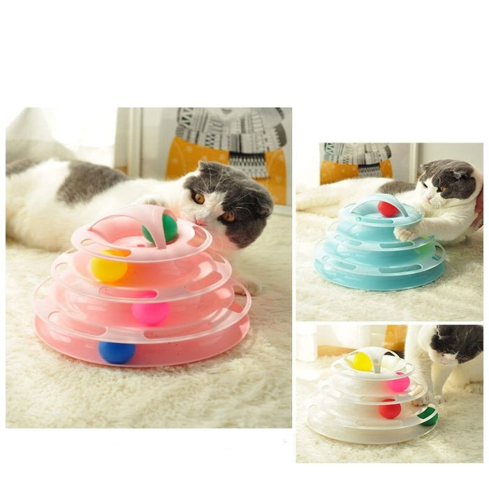 Four-Layer Cat Toys Turntable Ball