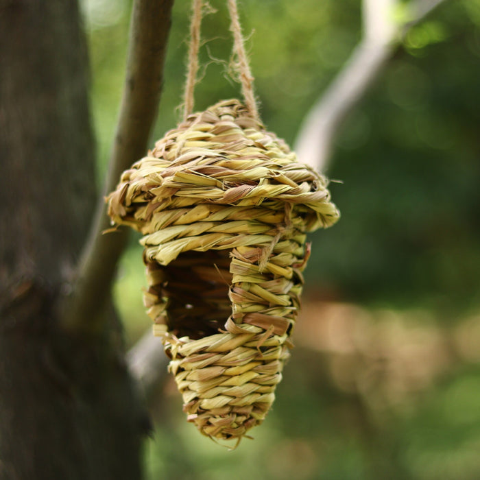 Handmade Hanging Bird Straw House