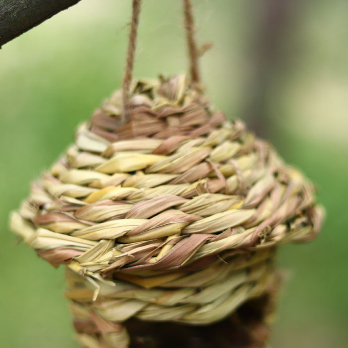 Handmade Hanging Bird Straw House