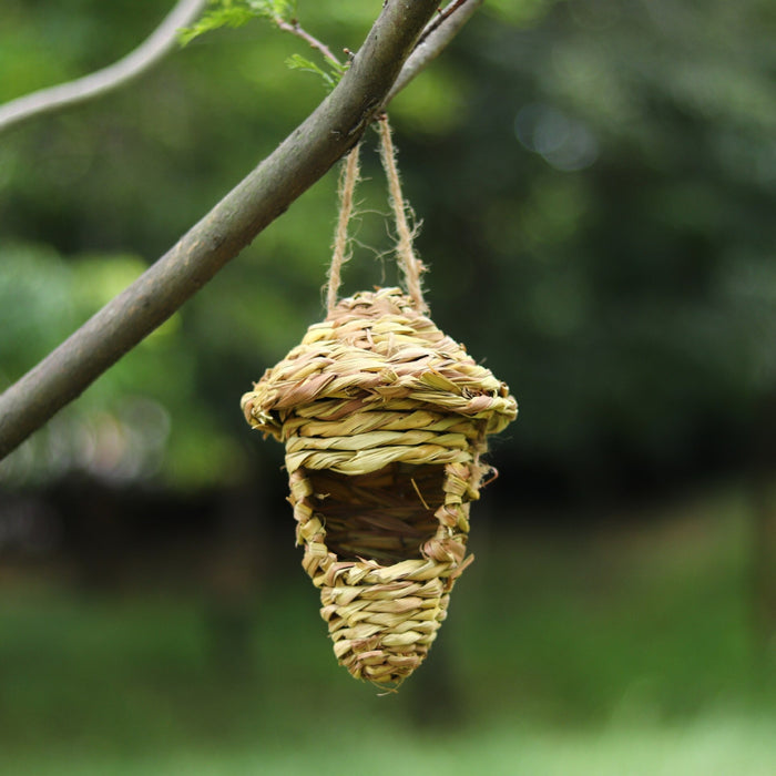 Handmade Hanging Bird Straw House