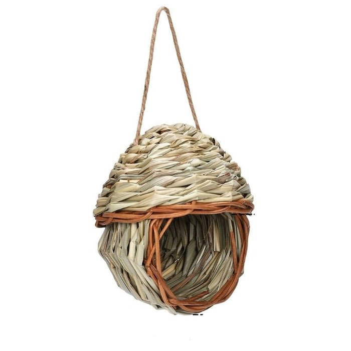 Handmade Birdhouse Straw Nest