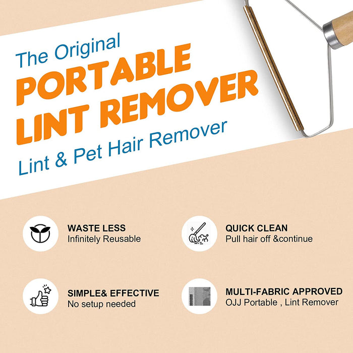 Portable Lint Remover & Pet Hair Remover Brush