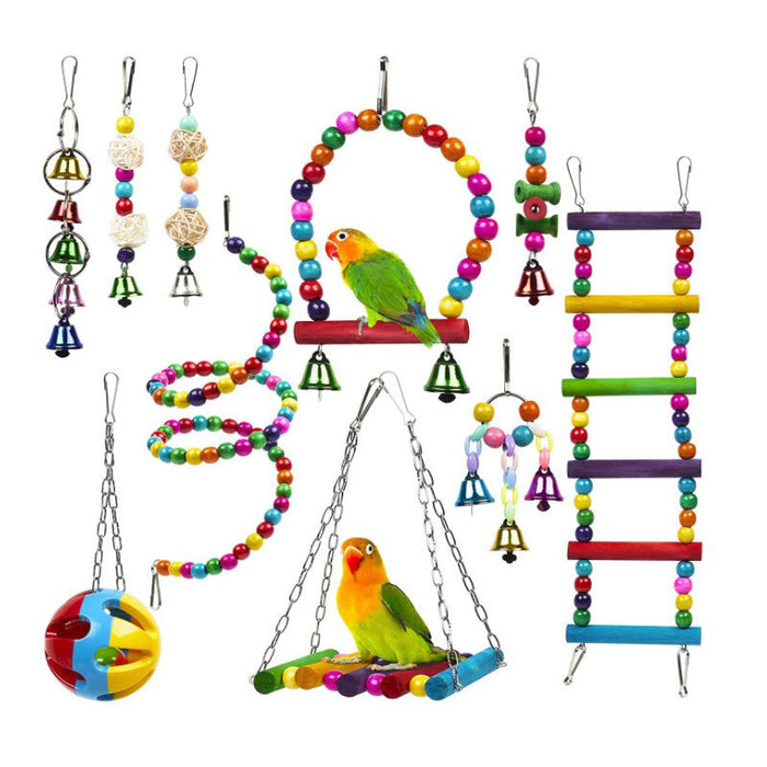 10 Pieces Pack Of Bird Cage Toys