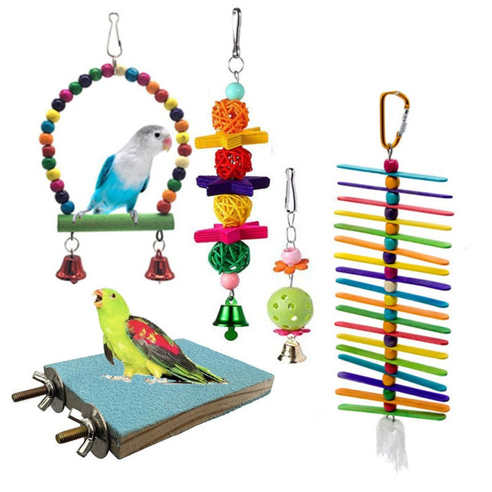 5 Pieces Set Bird Chew Toys