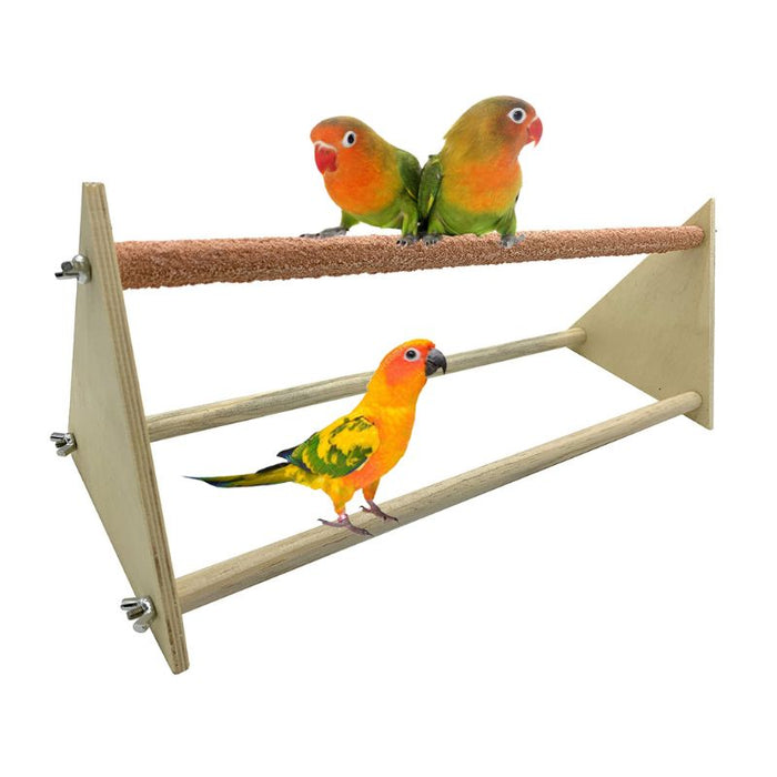 Triangle Hen Wood Stand For Birds