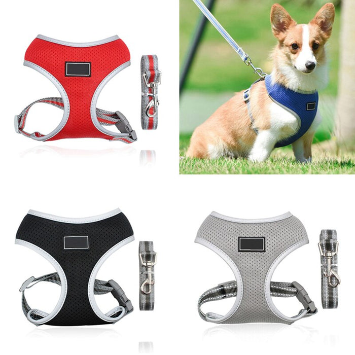 Chest Strap Adjustable Dog Harness Vest Leash