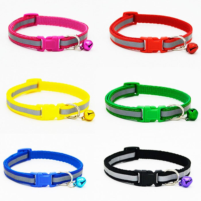 Colorful Dogs Collar With Bell