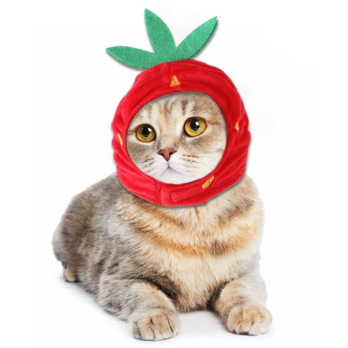 Strawberry Headgear For Cats