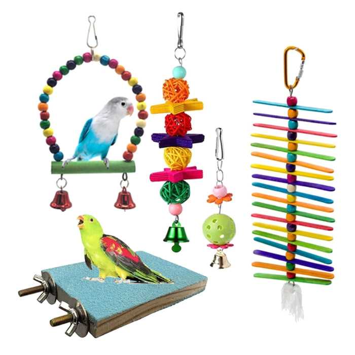 5 Pieces Set Bird Chew Toys