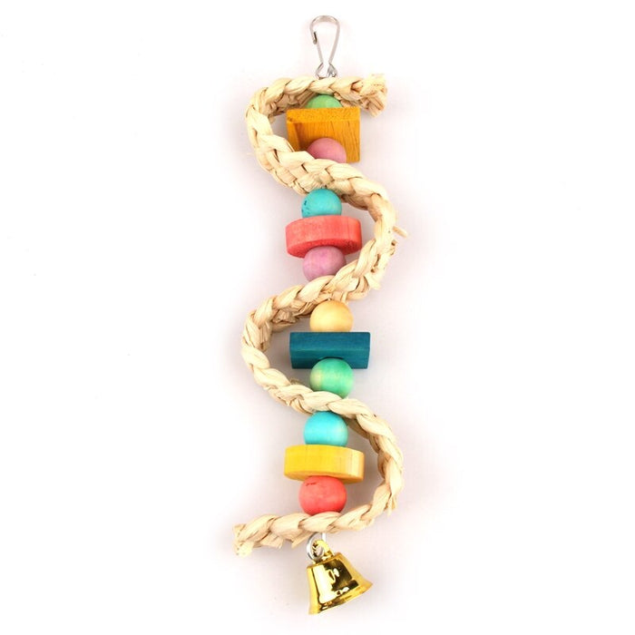 Colorful Wood Blocks Bird Toy