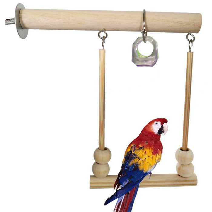 Wooden Perch Stand For Birds