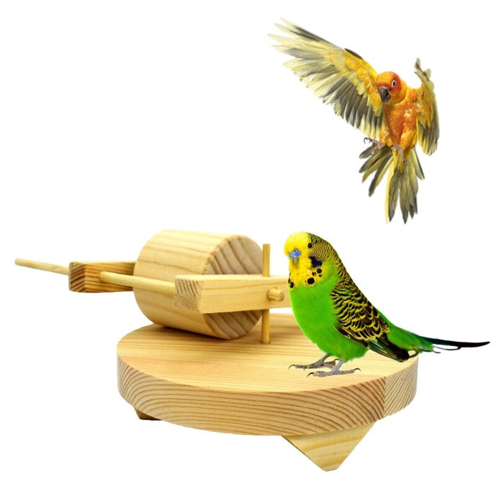 Mini Wooden Push Grinder Bird Toy