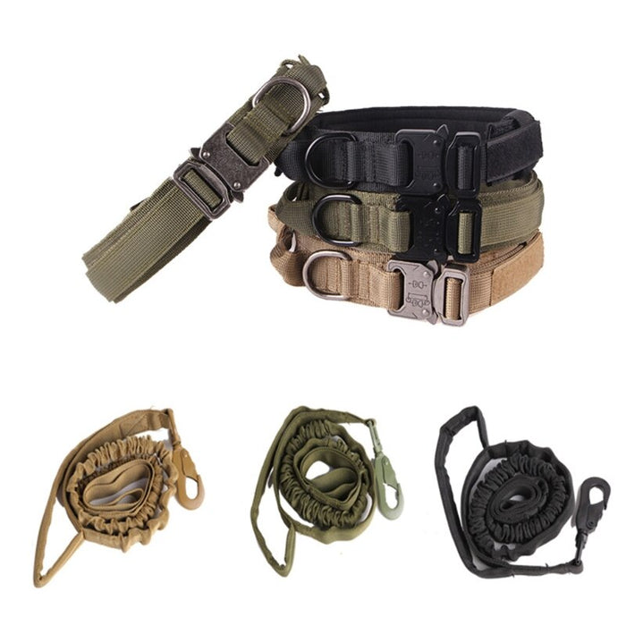 Nylon Tactical Dog Collar And Leash Set