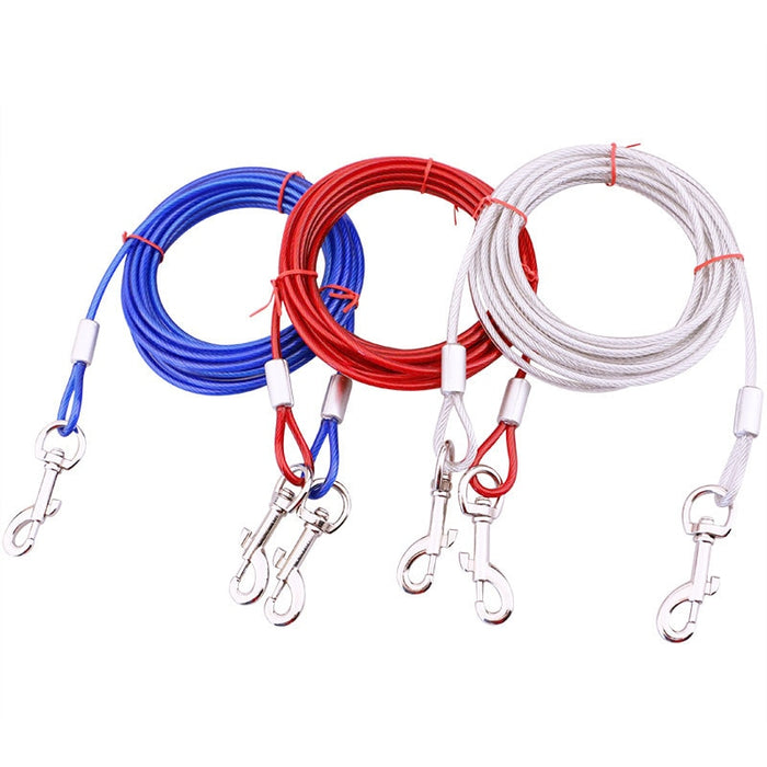 Steel Wire Dogs Double Leashes