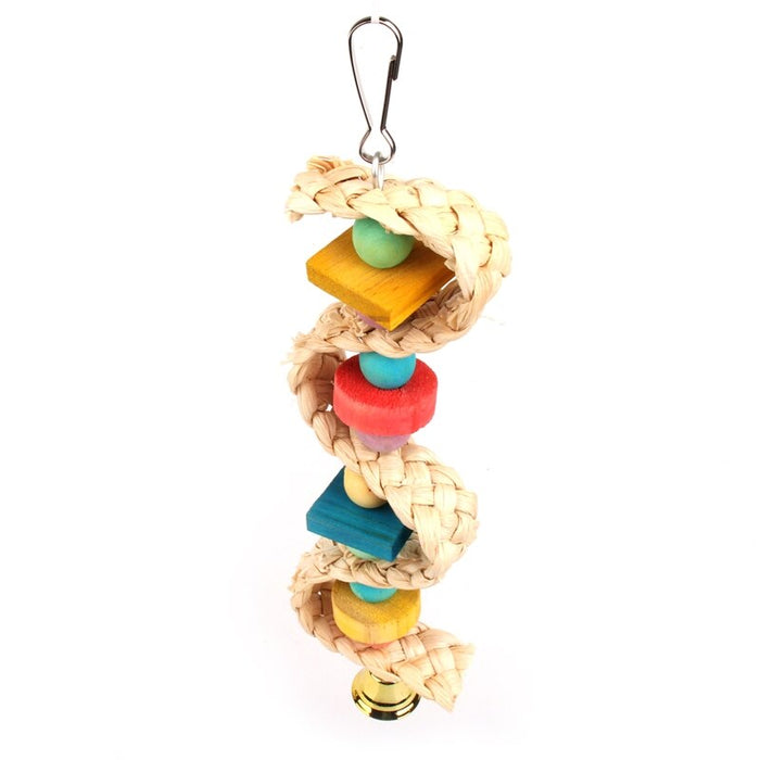 Colorful Wood Blocks Bird Toy