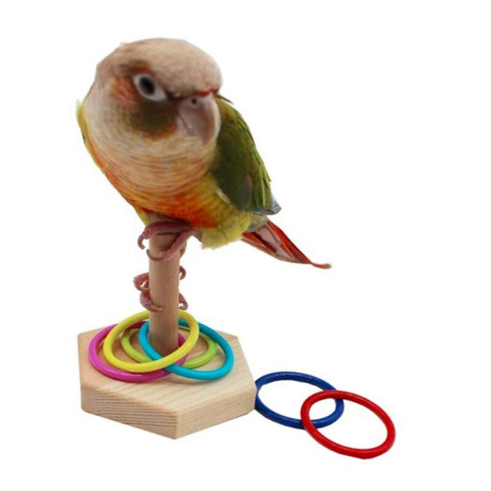 Wooden Stacking Rings Toy For Pet Birds