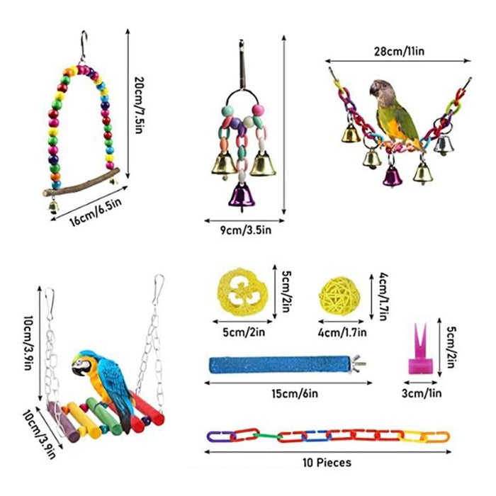 15 Pieces Hanging Bird Toys