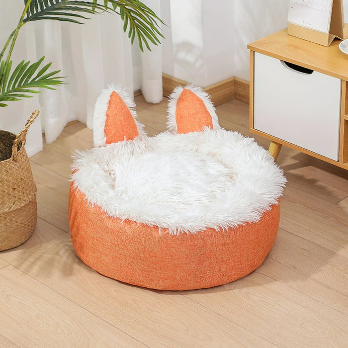 Detachable Cute Cat Ears Kennel Bed