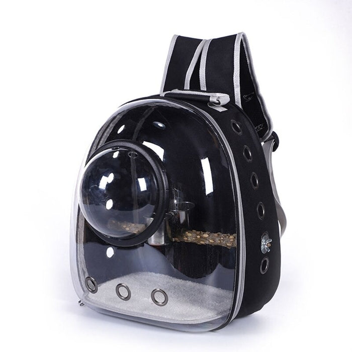 Parrot Backpack With Perch Feeder