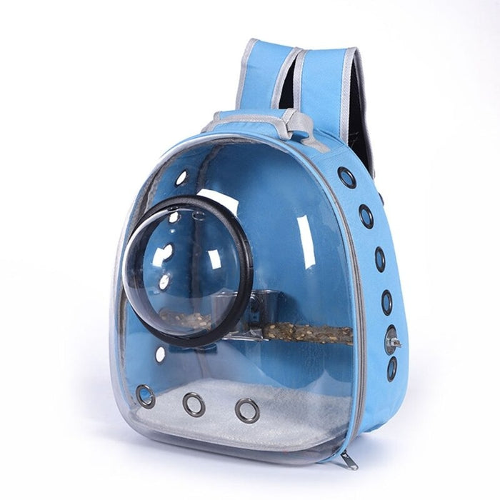 Parrot Backpack With Perch Feeder