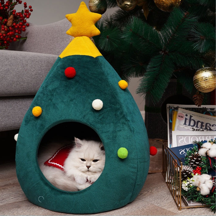 Cat Christmas Comfortable Bed