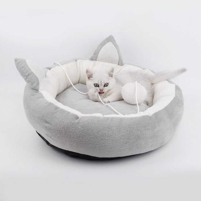 Washable Round Cat Bed
