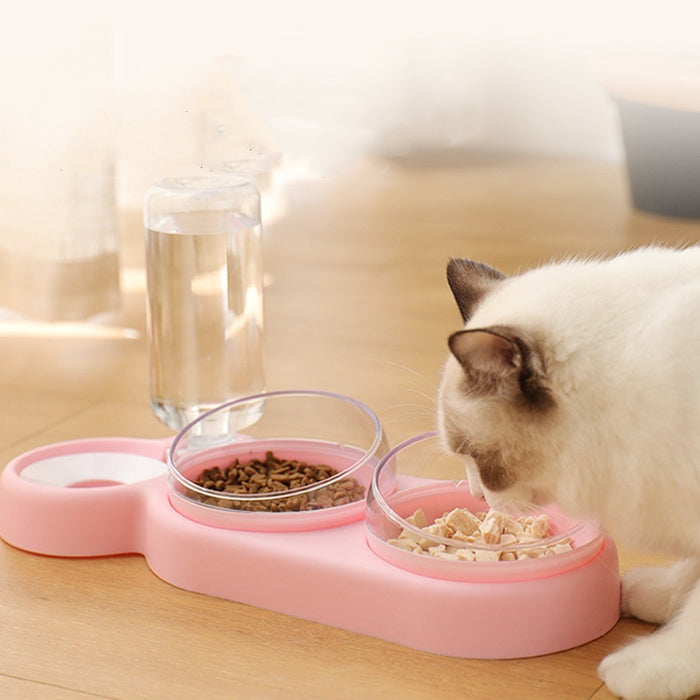 Double Bowls Feeding Container