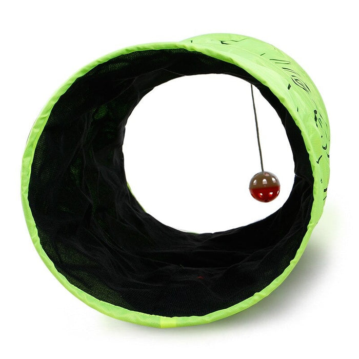 Printed Green Kitten Tunnel