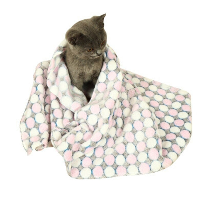 Cat Blanket Beds Mat Dotted