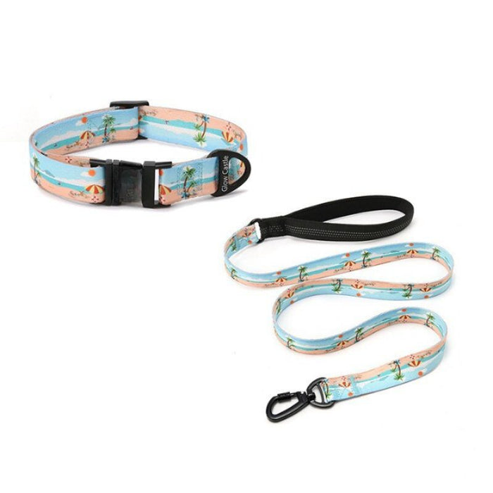 Aesthetic Pet Dog Collar And Leash Set