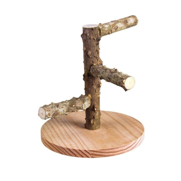 Wooden Bird Perch Stands With Base