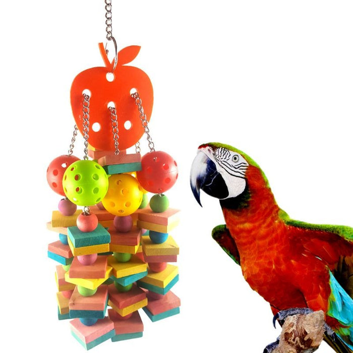 Wooden Blocks Parrot Chew Toy